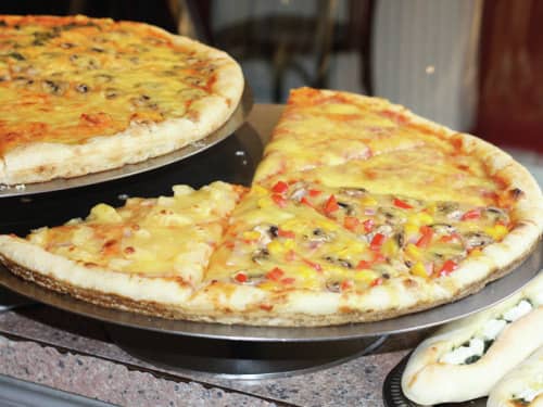 Gluten-free pizza freshly prepared